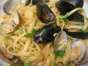 Pasta with Mussels and Clams